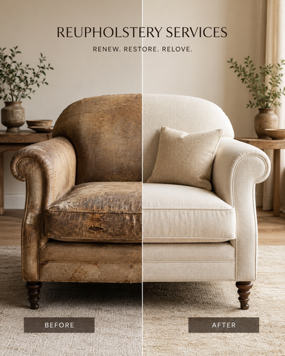 Professional reupholstery service Dubai — sofa and chair renewal